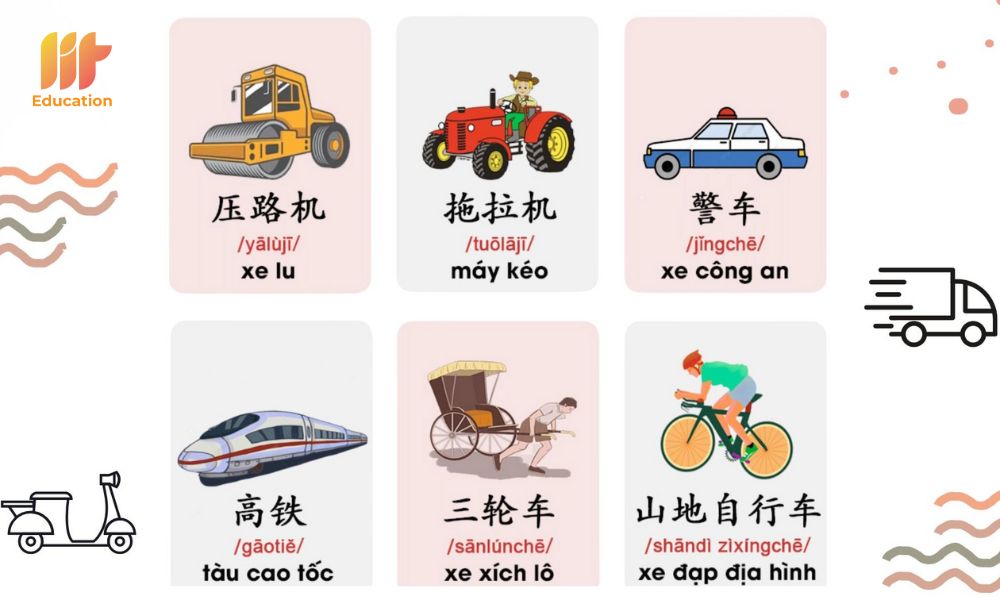từ vựng phương tiện giao thông tiếng Trung 